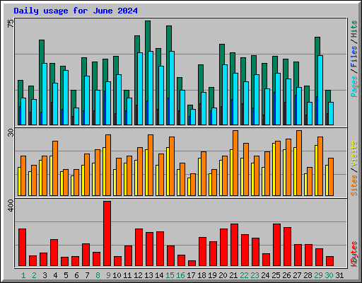 Daily usage for June 2024