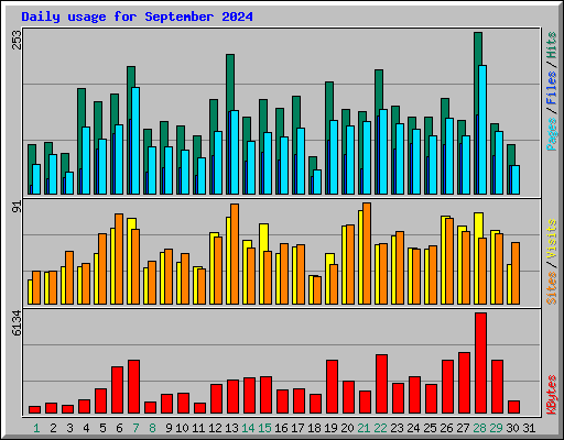 Daily usage for September 2024