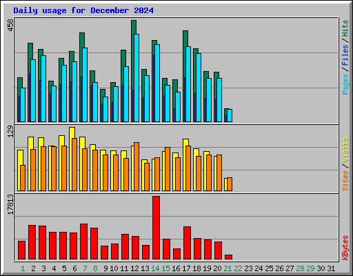 Daily usage for December 2024