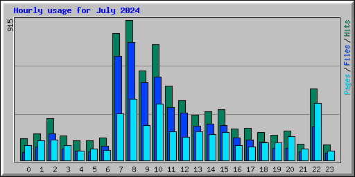 Hourly usage for July 2024