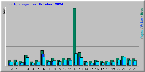 Hourly usage for October 2024