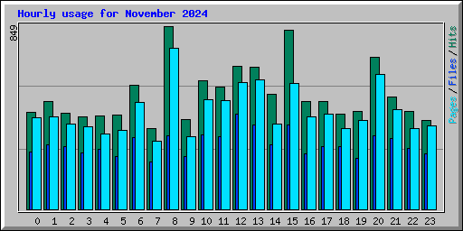 Hourly usage for November 2024